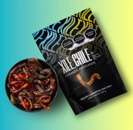 XILE CHILE GUSANITOS AHOGADOS 200g 🔥