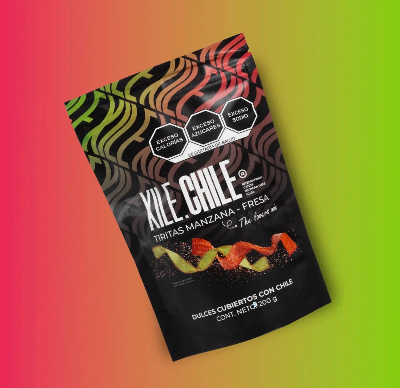 XILE CHILE TIRITAS DE MANZANA - FRESA 200G