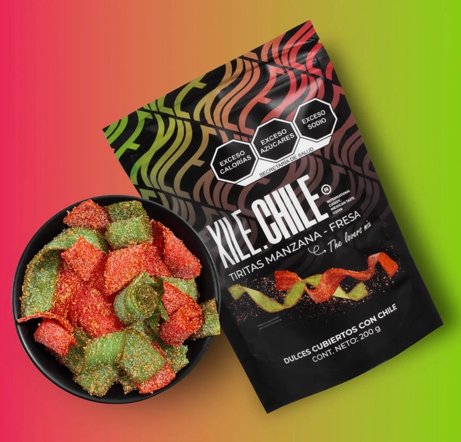 XILE CHILE TIRITAS DE MANZANA - FRESA 200G