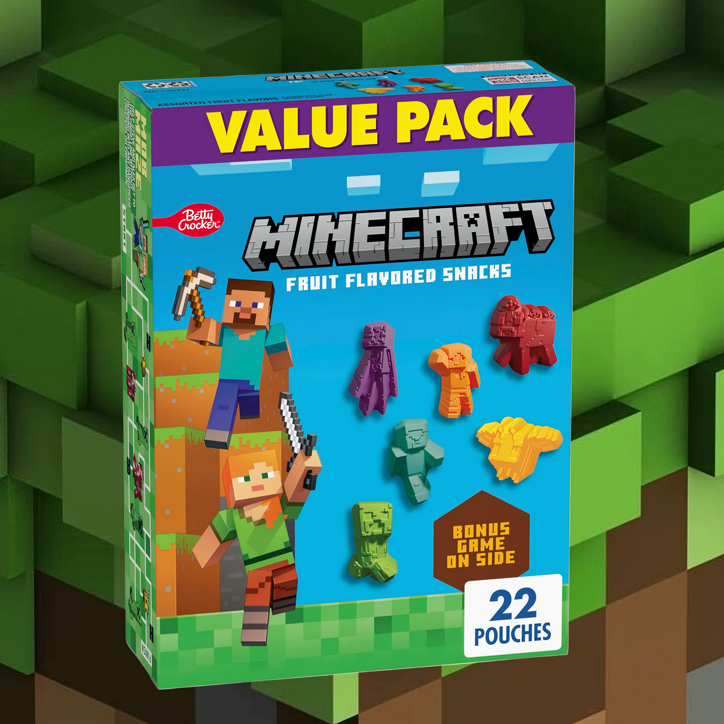 MINECRAFT FRUIT FLAVORED SNACKS 22 PACK 👾