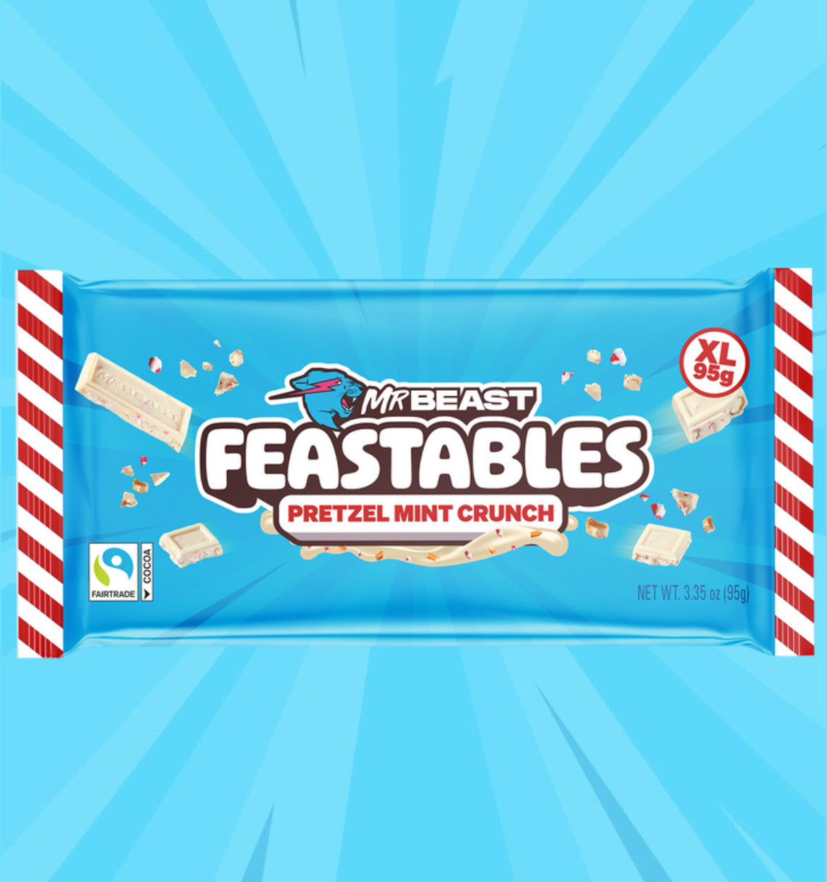 Mr Beast Pretzel Mint Crunch XL SIZE 95g 🎄