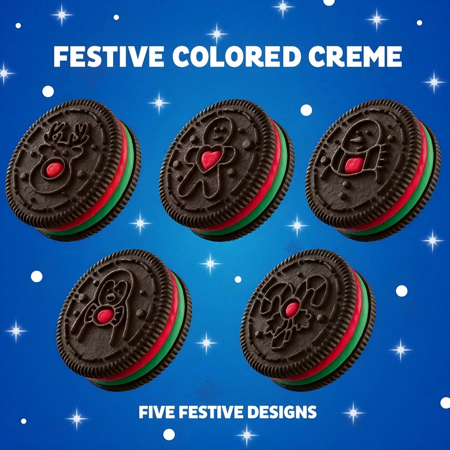 ❄️ OREO FESTIVE COLORED CREME 14PK❄️🎄