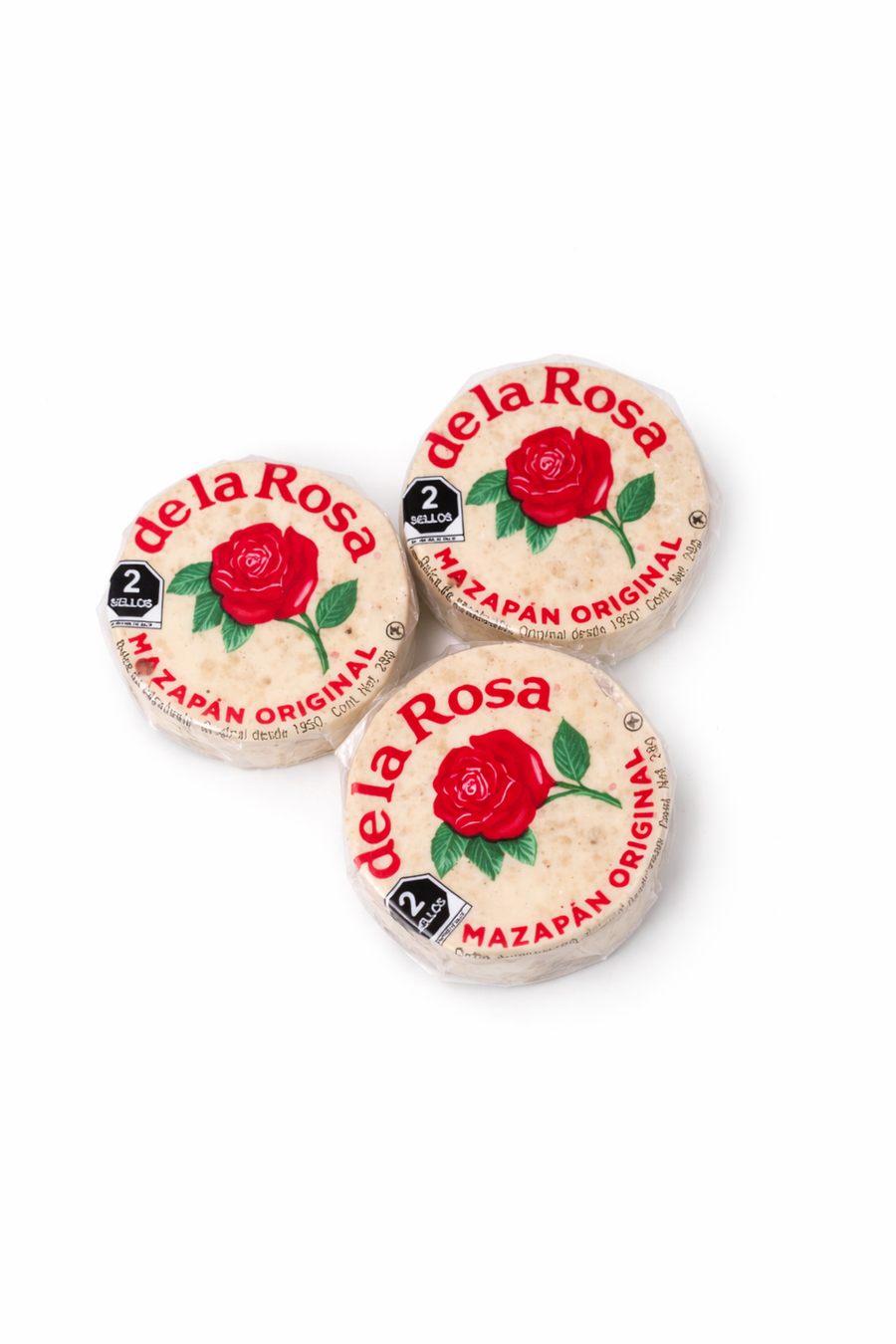 Paquete de 3 mazapanes de la rosa