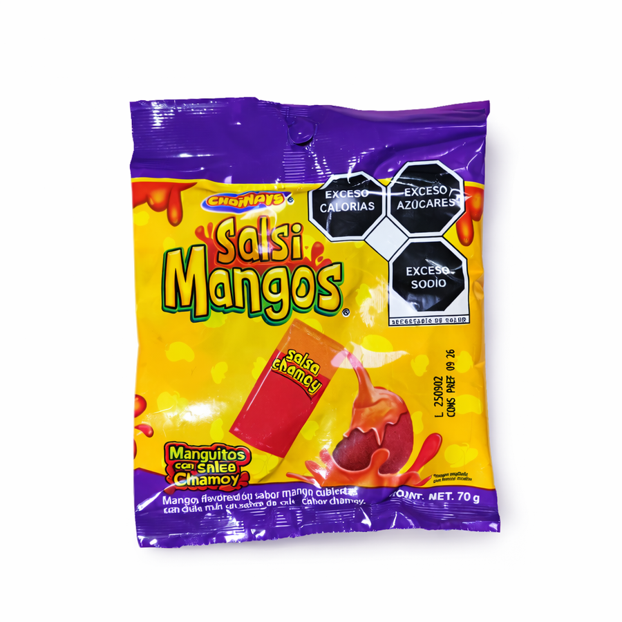 Salsimangos con chamoy